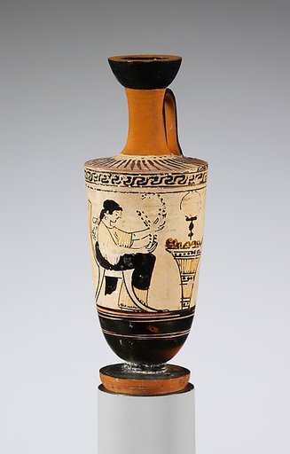 Terracotta lekythos (oil flask)