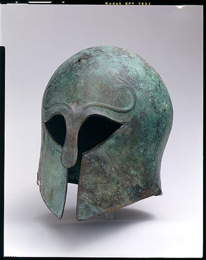 Bronze helmet of Corinthian type