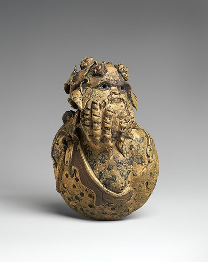 Bronze bust of a Silenus