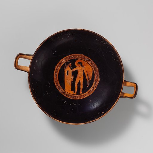 Terracotta kylix (drinking cup)
