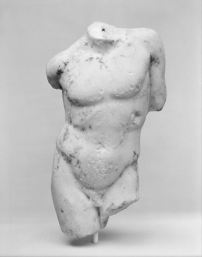 Marble torso of a boy