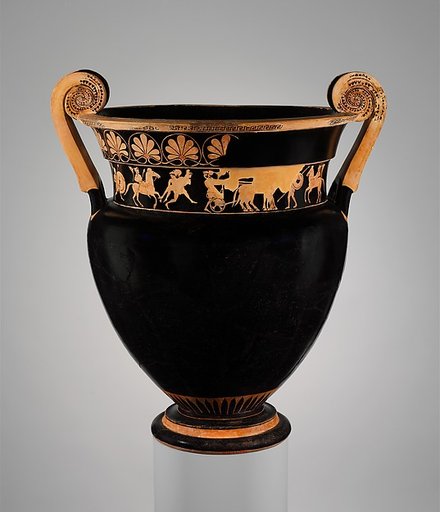 Terracotta volute-krater (bowl for mixing wine and water)