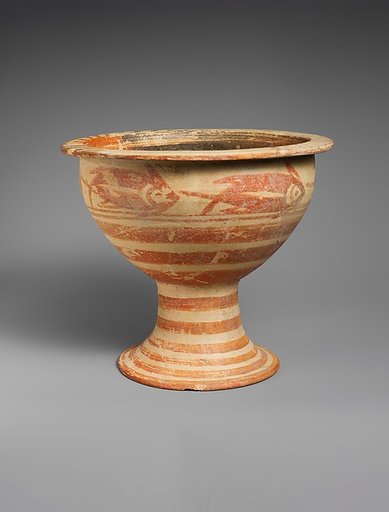 Terracotta footed bowl