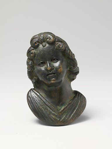 Bronze portrait bust of a boy