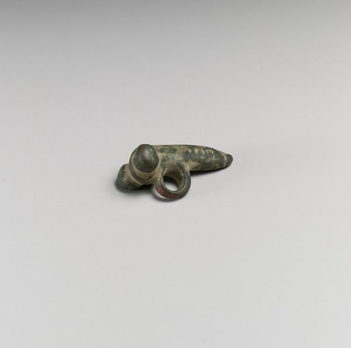Bronze phallic amulet