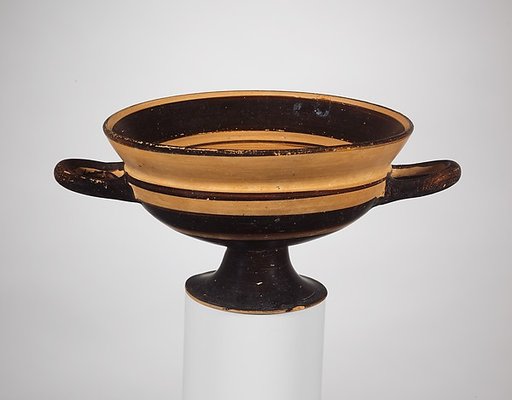 Terracotta kylix (drinking cup)