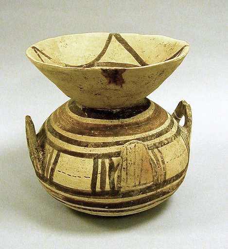 Terracotta funnel vase