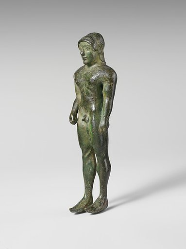 Bronze statuette of a youth