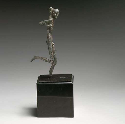 Bronze statuette of a runner
