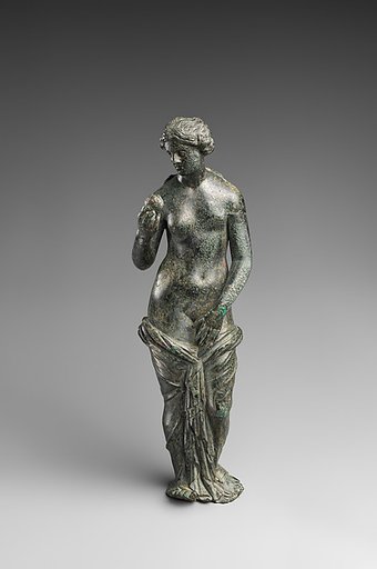 Bronze statuette of Aphrodite with silver eyes
