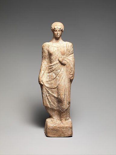 Terracotta statuette of a woman
