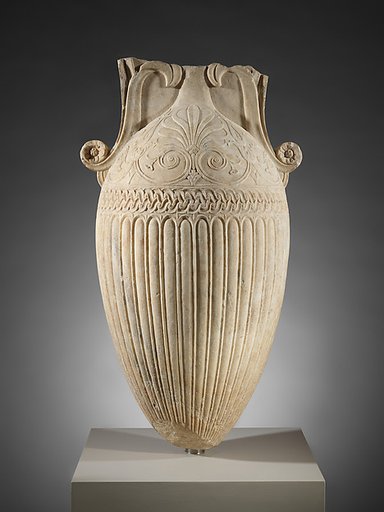 Marble funerary loutrophoros