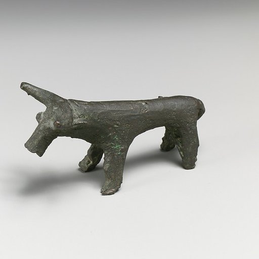 Bronze statuette of a bull