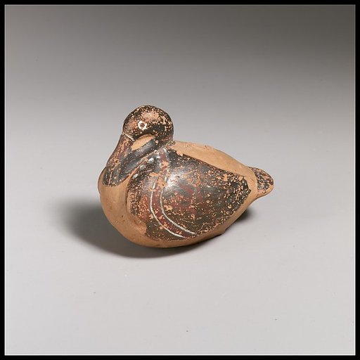 Terracotta vase in the form of a duck