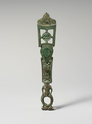 Bronze handle of a strainer