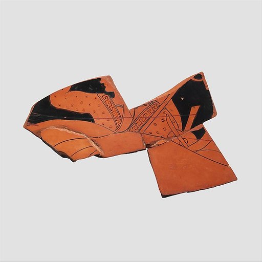 Two fragments of a terracotta calyx-krater (bowl for mixing wine and water)
