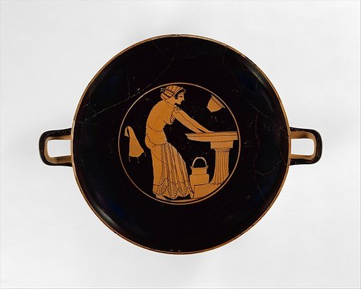 Terracotta kylix (drinking cup)
