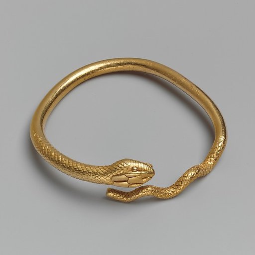 Gold bracelet in the form of a snake