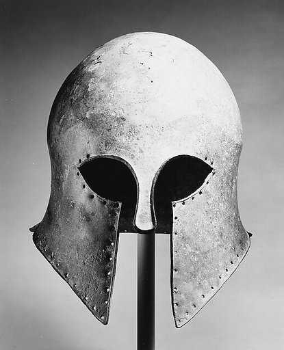 Bronze helmet of Corinthian type