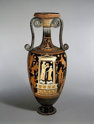 Terracotta loutrophoros (ceremonial vase for water)
