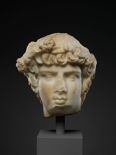 Marble portrait head of Antinoos