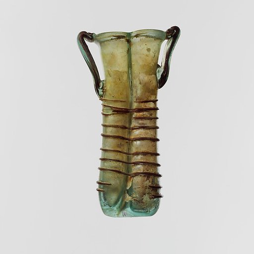 Glass double cosmetic flask (kohl tube)