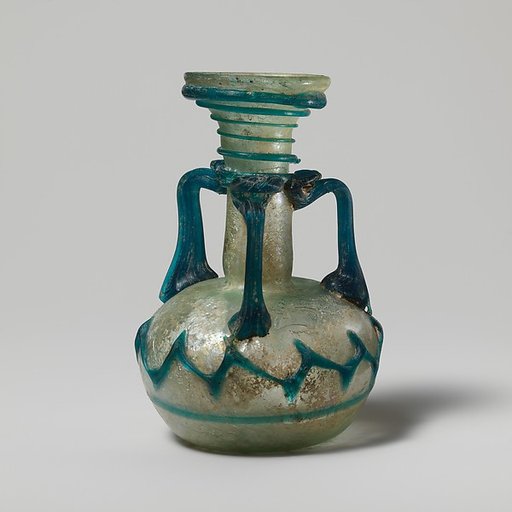 Glass bottle with handles