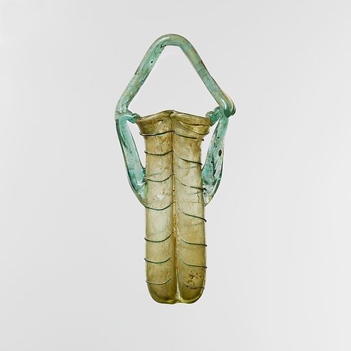 Glass double cosmetic flask (kohl tube)