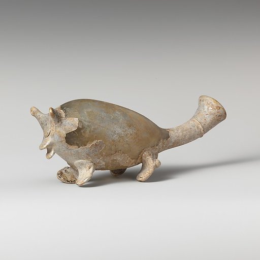 Glass bottle in the shape of an animal