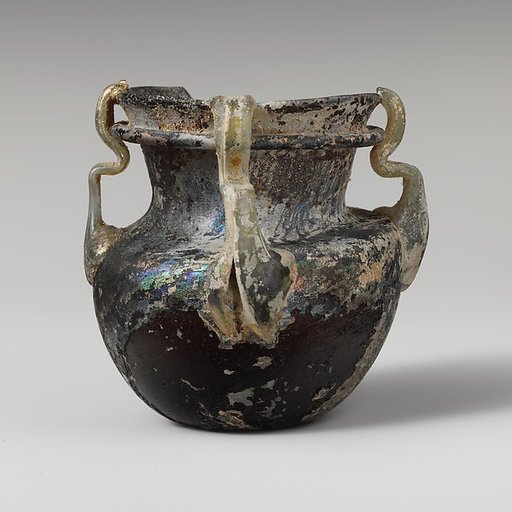 Glass jar with four handles