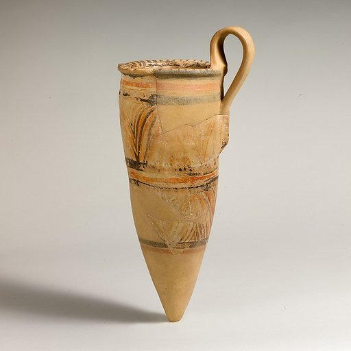 Terracotta conical rhyton (ritual vessel)