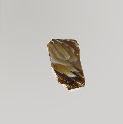 Glass mosaic ribbed bowl fragment