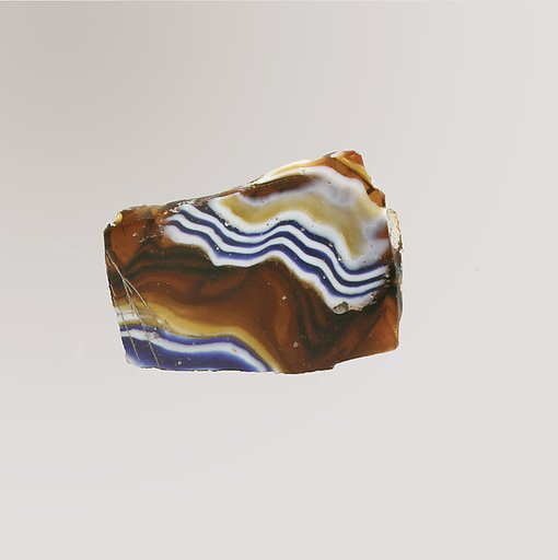 Glass mosaic ribbed bowl fragment