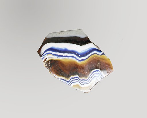 Glass mosaic ribbed bowl fragment