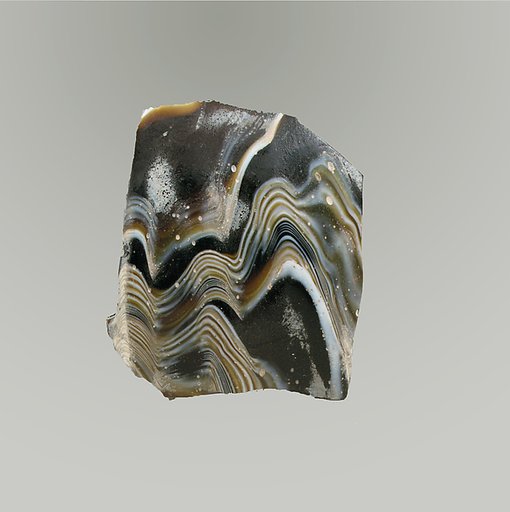 Glass mosaic ribbed bowl fragment