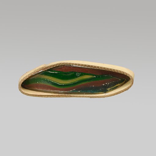 Glass striped mosaic fragment