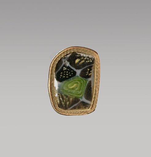 Mosaic glass bowl fragment