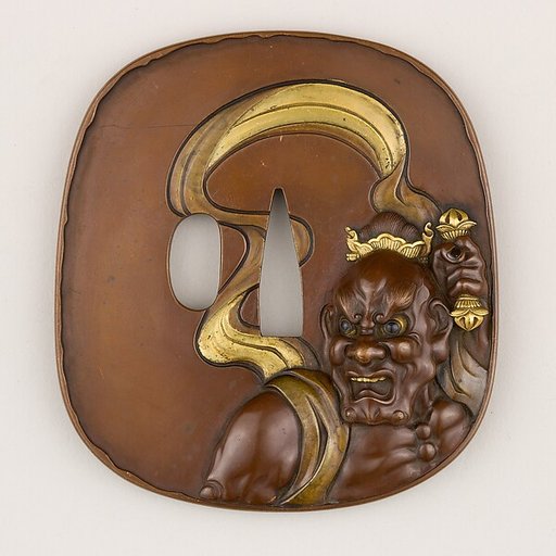 Sword Guard (<i>Tsuba</i>) Depicting Guardian of the Buddha (仁王図鐔)