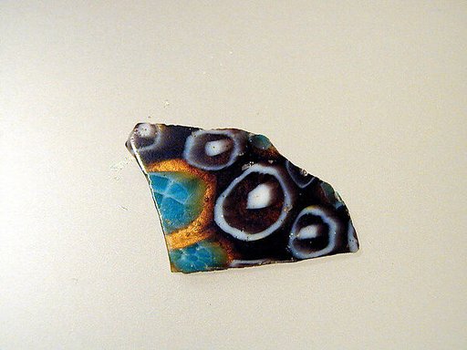 Glass mosaic fragment