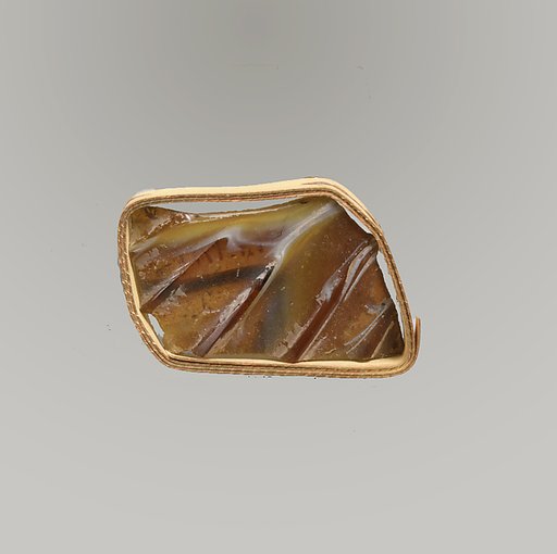 Glass mosaic ribbed bowl fragment