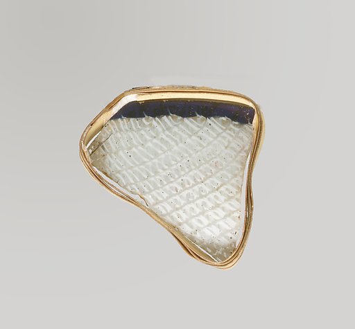 Glass network mosaic bowl fragment
