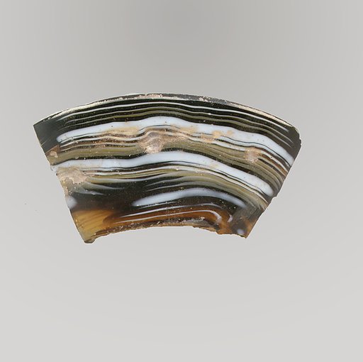 Glass mosaic bowl fragment