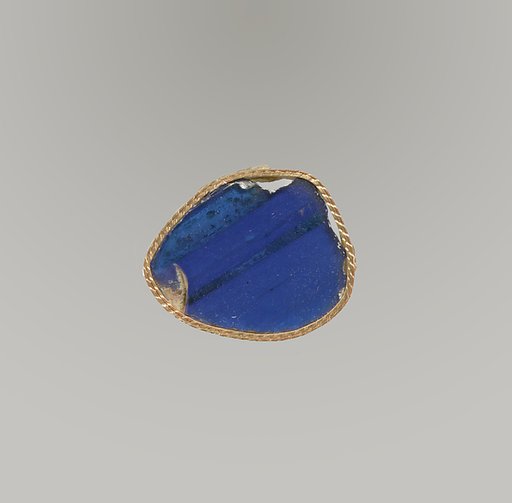 Glass monochrome inlay fragment