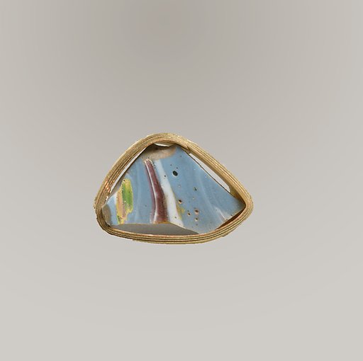 Glass mosaic dish fragment