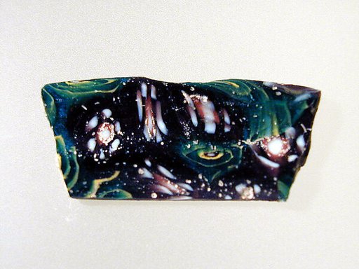 Glass mosaic carinated dish fragment