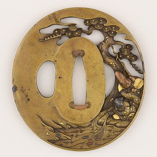 Sword Guard (<i>Tsuba</i>) Depicting Ebisu (恵比須図鐔)