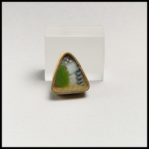 Glass short-strip mosaic bowl fragment.