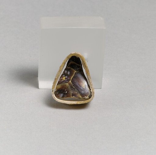 Glass mosaic carinated bowl fragment