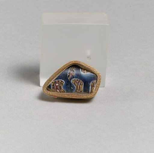 Glass mosaic carinated bowl fragment