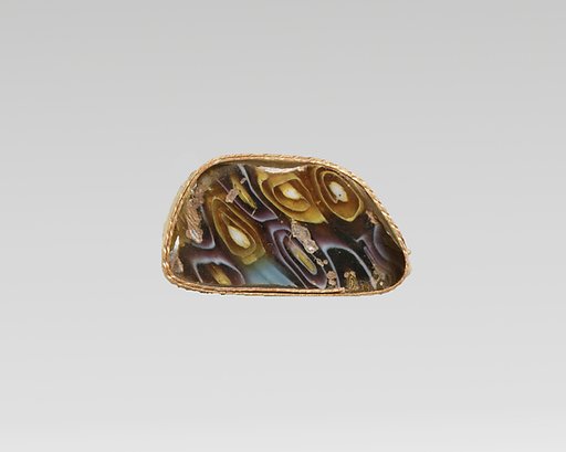 Glass mosaic carinated bowl fragment
